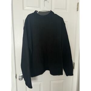 Field Gear Vintage Lambswool Mockneck Heavy Sweater Black Sz: XXLT